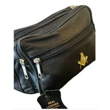 Freemason Masonic Leather Bum Bag Waist Pack